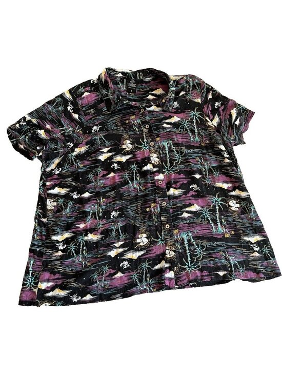 torrid Tops - Disney Nightmare Before Christmas Torrid 3 Camp Hawaiian Shirt Jack Zero Sally